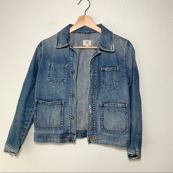 NEW Adriano Goldschmied Andy Denim Trucker Jacket Blue Small - Picture 6 of 12